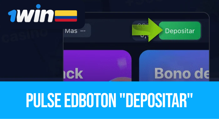 Seleccione el botón verde «Depositar» en la esquina superior de la página web de 1win